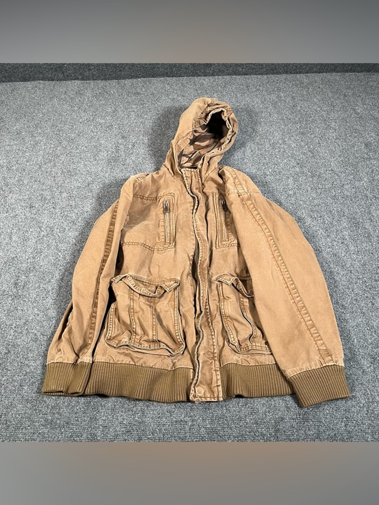Old Navy Other - Vintage Old Navy Jacket Boys Xl Tan Y2K 90s Canvas Chore Barn Work Wear Utility